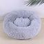 Panier apaisant pour chien & chat – Lit donut moelleux, doux et confortable Gris Clair / M:50cm Maxi 2.2kg One PETS-TOP