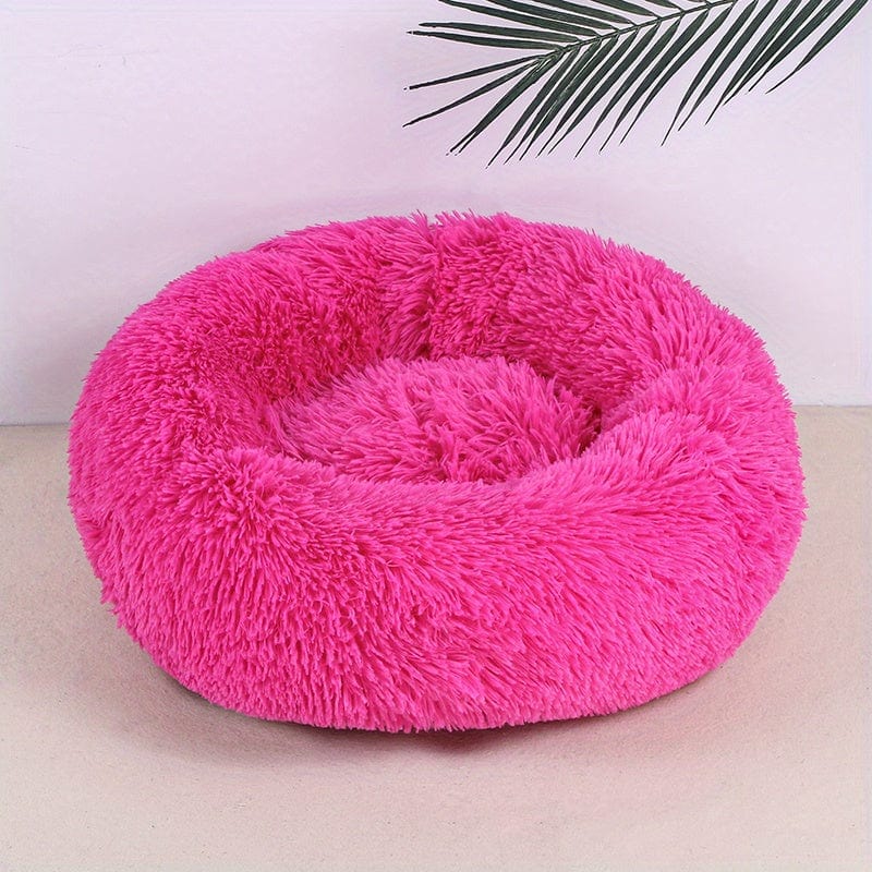 Panier apaisant pour chien & chat – Lit donut moelleux, doux et confortable Rose / XL 70cm Maxi 9kg One PETS-TOP