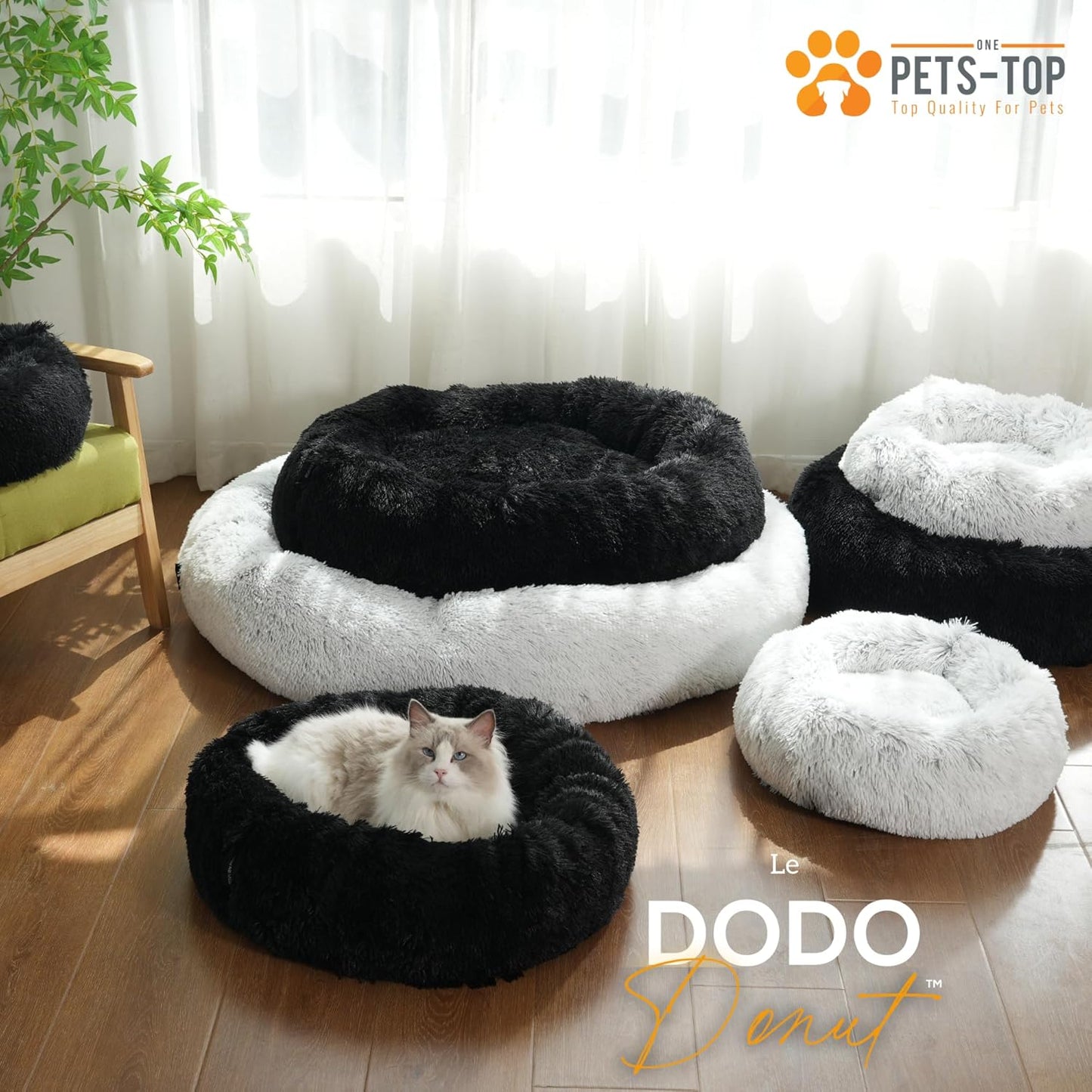 Panier apaisant pour chien – DODO Donut™ orthopédique & anti - stress - One PETS - TOP