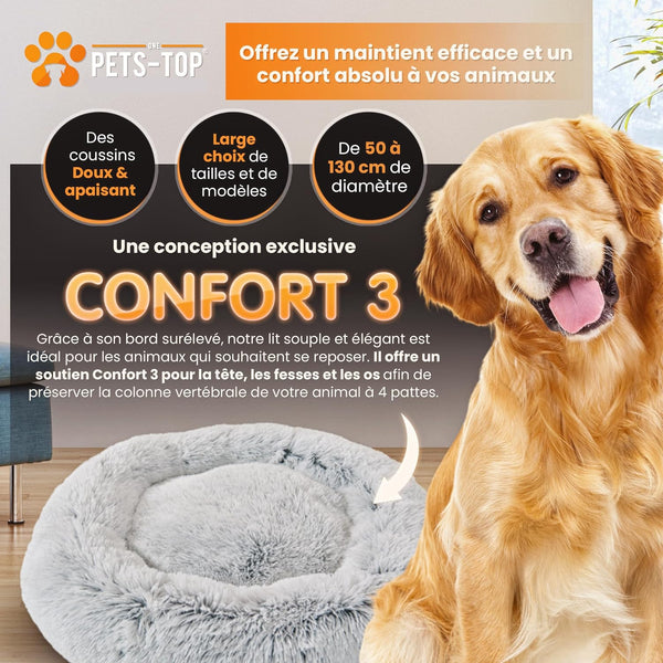 Panier apaisant pour chien – dodo donut™ orthopédique &