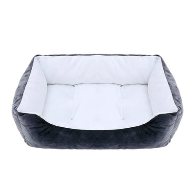 Panier pour chien & chat – Coussin doux, lavable & ultra confortable Gris clair et blanc / XS (43X34X12CM) Maxi 2 kg One PETS-TOP