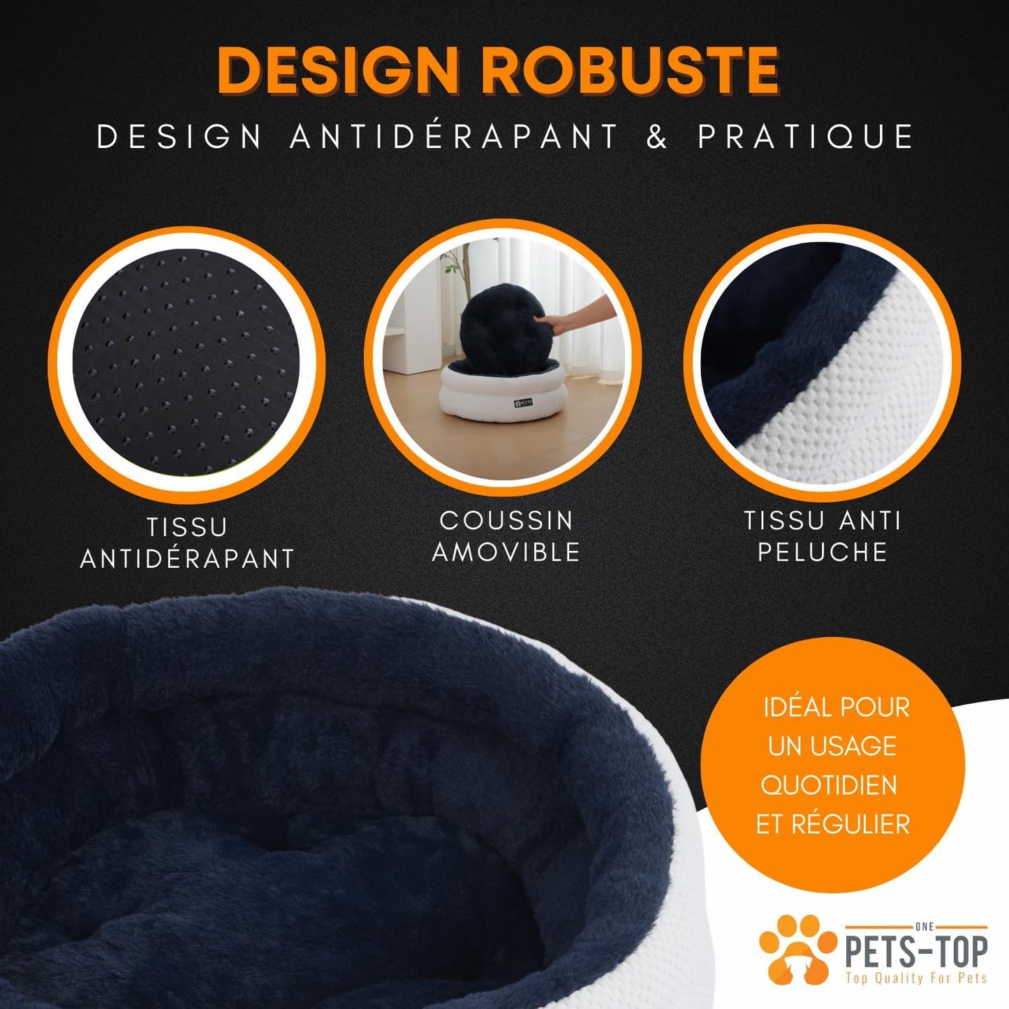 Panier chat moelleux One PETS-TOP – Coussin doux et confortable - Nest Moew