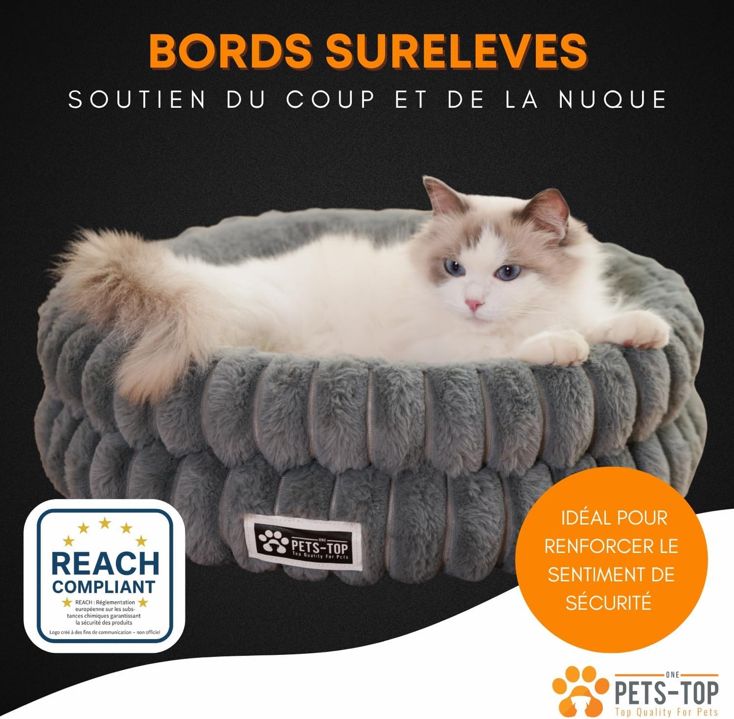 Panier chat moelleux One PETS-TOP – Coussin doux et confortable - Nest Moew