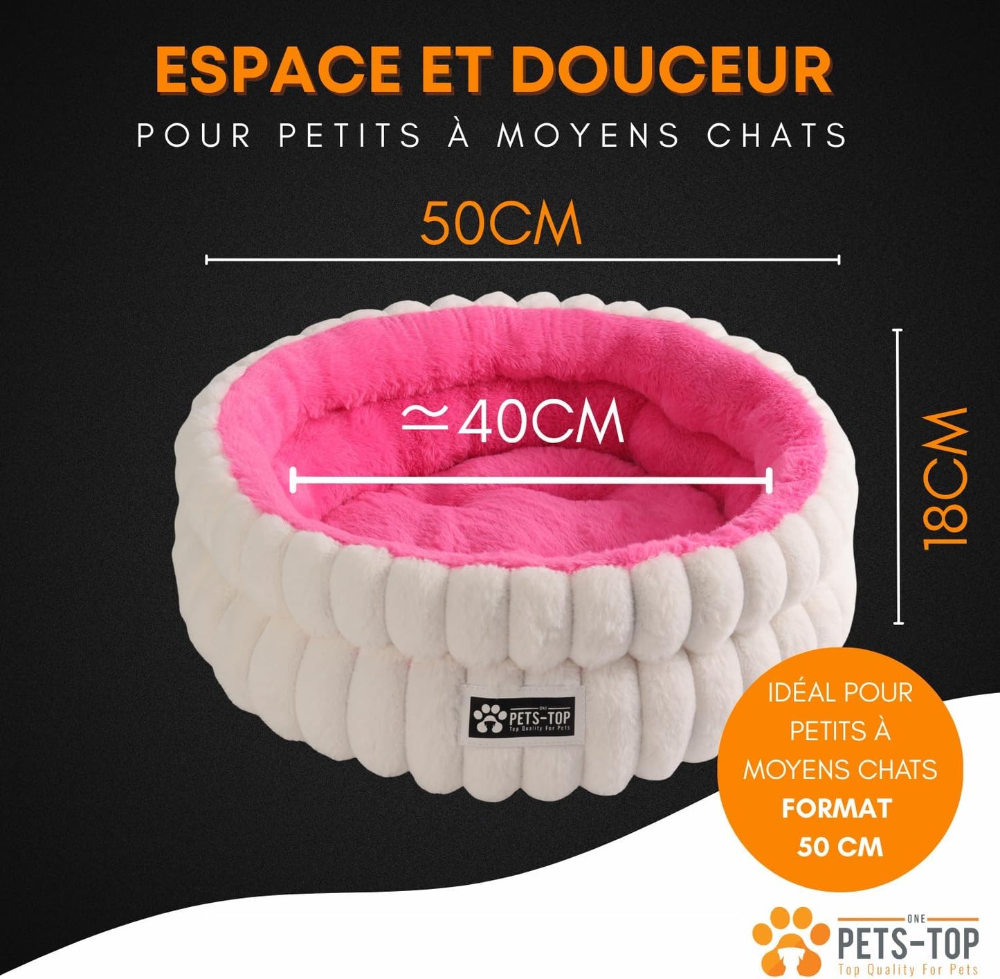 Panier chat moelleux One PETS-TOP – Coussin doux et confortable - Nest Moew