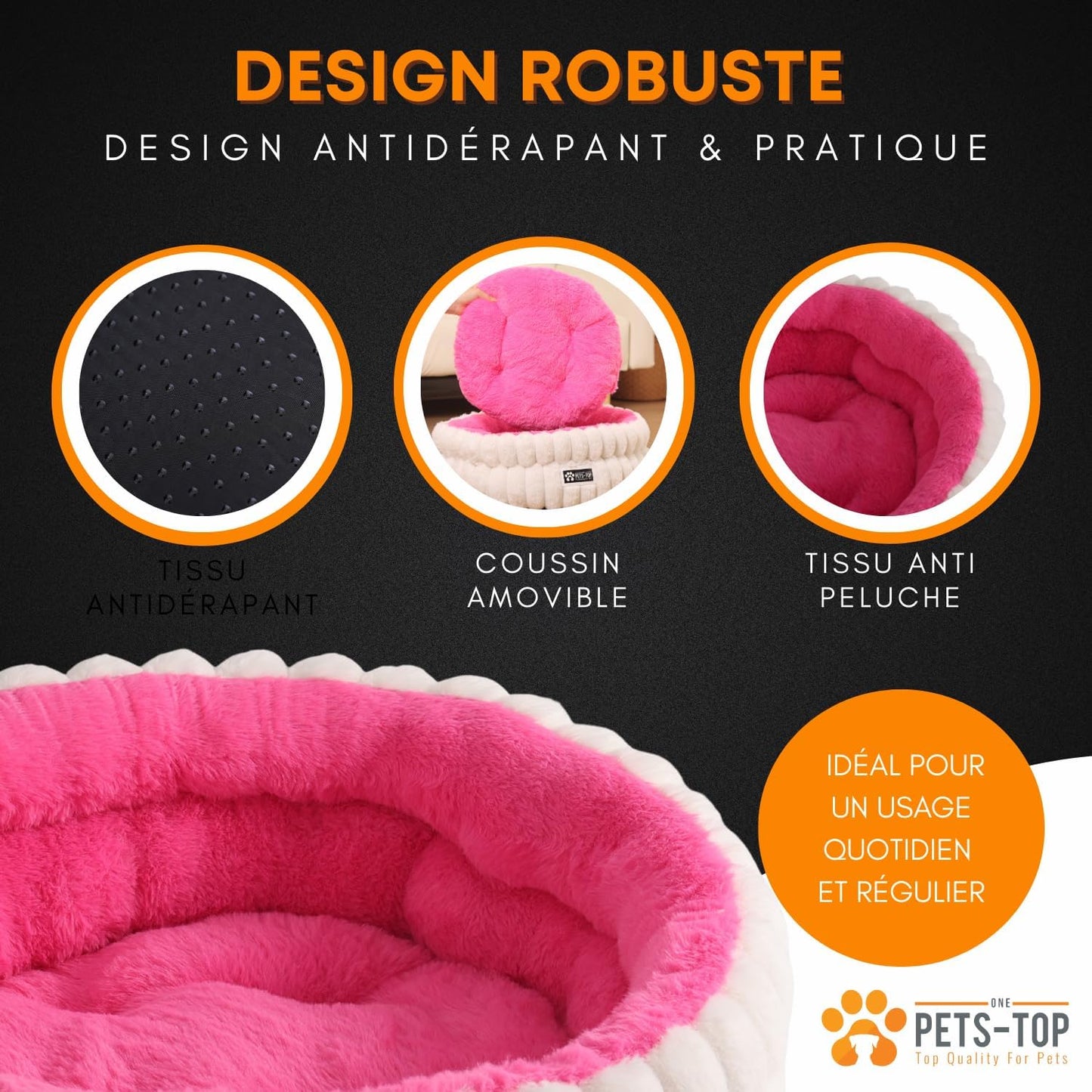 Panier chat moelleux One PETS-TOP – Coussin doux et confortable - Nest Moew