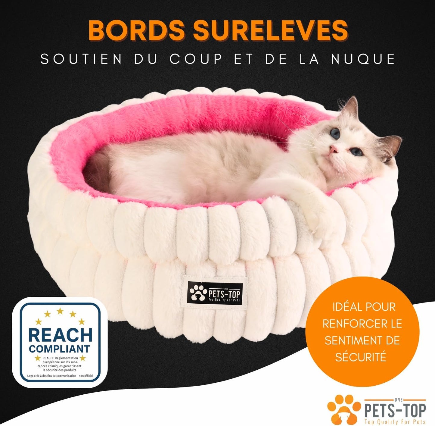 Panier chat moelleux One PETS-TOP – Coussin doux et confortable - Nest Moew