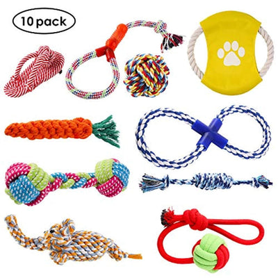 Jouets Pour Animaux De Compagnie De Différentes Tailles Pour Chiens De Petite Et Moyenne Taille (Lot De 10) Rouge - One PETS-TOP