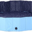 Piscine Pour Chien Bassin Pvc Pliable Anti - Glissant Facile À Nettoyer Diamètre 100 Cm Hauteur 30 Cm Bleu - One PETS - TOP