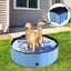 Piscine Pour Chien Bassin Pvc Pliable Anti - Glissant Facile À Nettoyer Diamètre 100 Cm Hauteur 30 Cm Bleu - One PETS - TOP