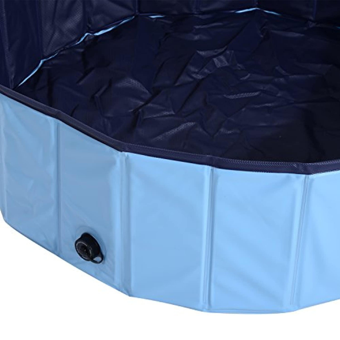 Piscine Pour Chien Bassin Pvc Pliable Anti - Glissant Facile À Nettoyer Diamètre 100 Cm Hauteur 30 Cm Bleu - One PETS - TOP