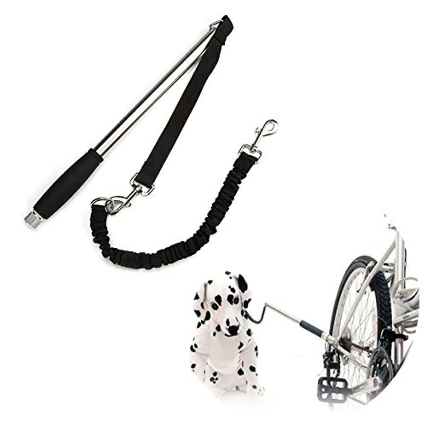 Poppy Pet Dog Bicycle Leash, Hands Free Bike Exerciser Lead Pour Chiens, Stabilité Contrôlée Cyclisme, Course Et Exercice De Marche Pour Vous Et Votre Chien, Noir, Pratique Et Utile - One PETS - TOP