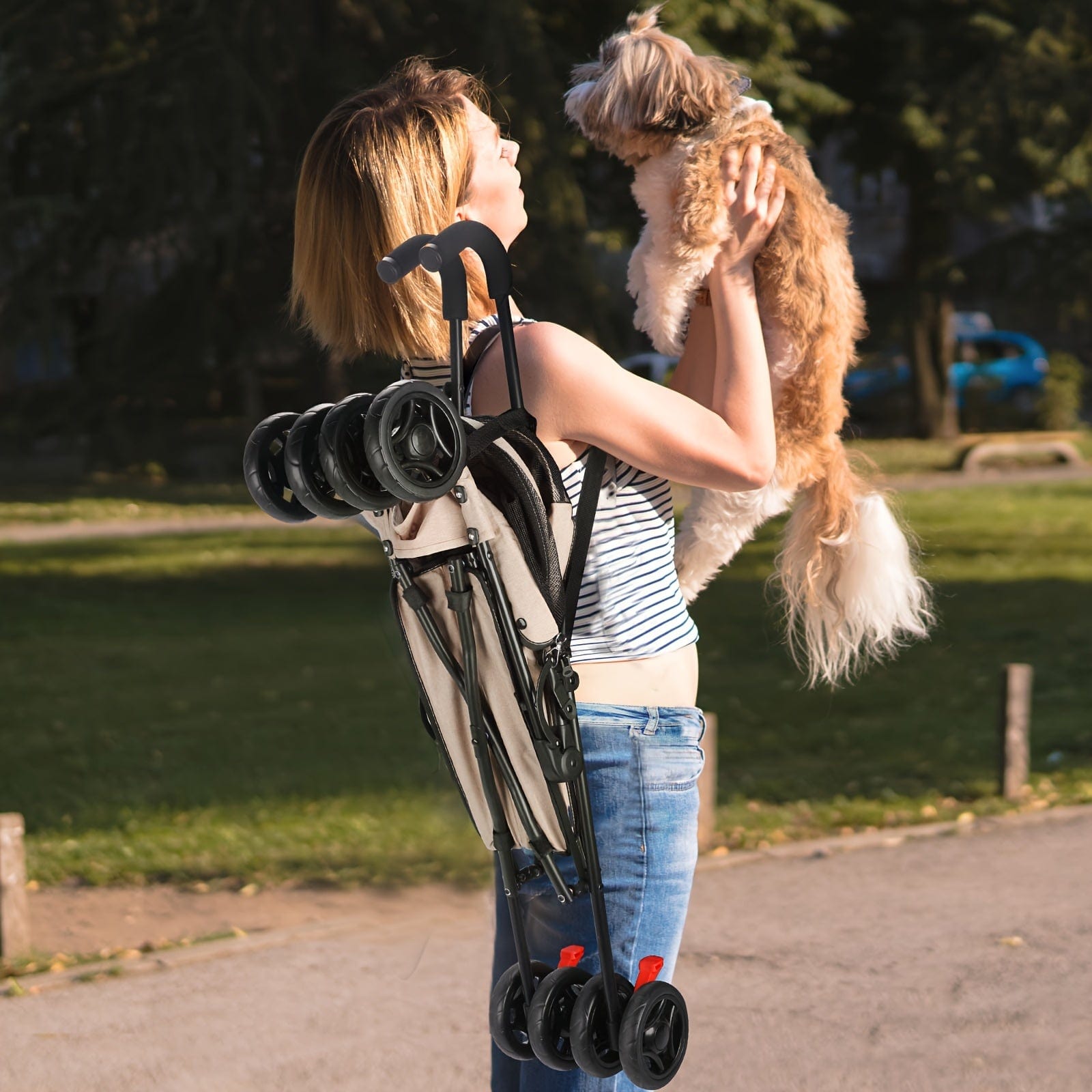Poussette légère & portable pour chien & chat – Jusqu’à 15 kg - One PETS - TOP