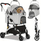 Poussette pliable 3 - en - 1 pour chats & petits chiens – Jusqu’à 20 kg - One PETS - TOP