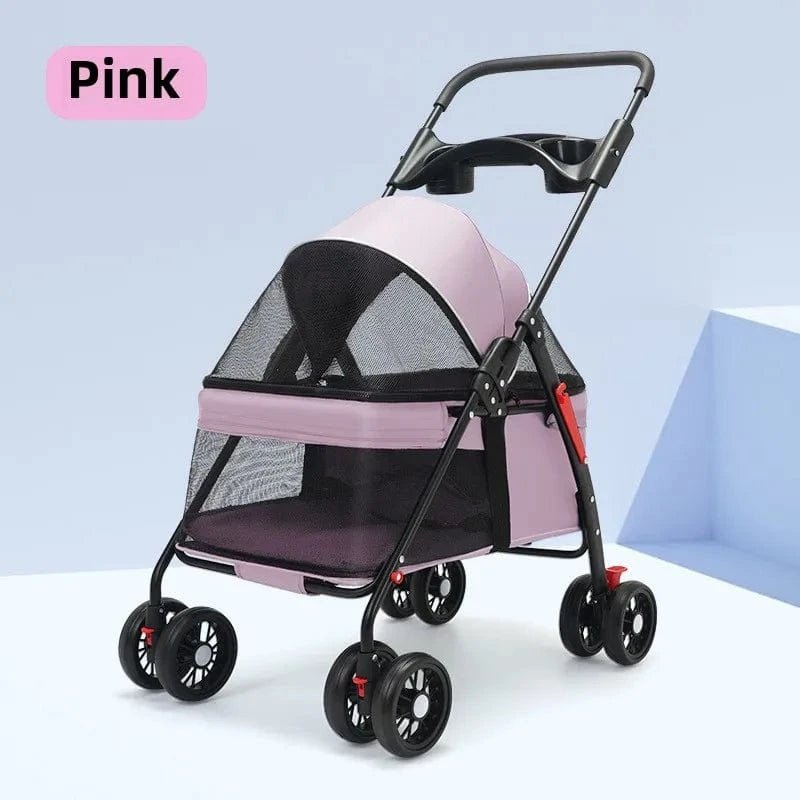 Poussette pliable légère pour animaux – Chiens & chats – Idéale voyage et plein air - One PETS - TOP