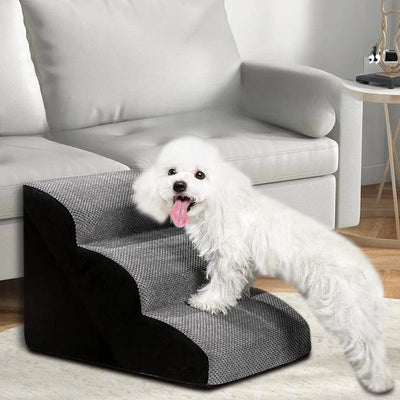 Rampe d’escalier lavable pour animaux – Mousse mémoire 2/3 marches One PETS-TOP