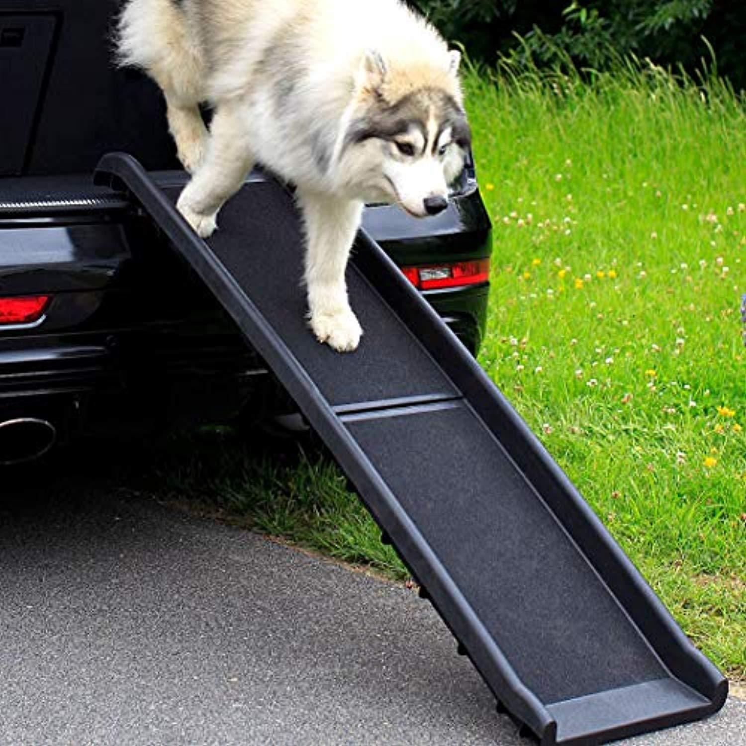 Rampe Pliable En Plastique Pour Chien Noir 156 X 40 Cm - One PETS - TOP