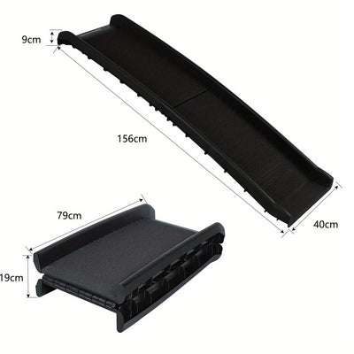 Rampe pliable pour chien – Accès voiture, escaliers & coffre | Jusqu’à 90 kg Noir One PETS-TOP