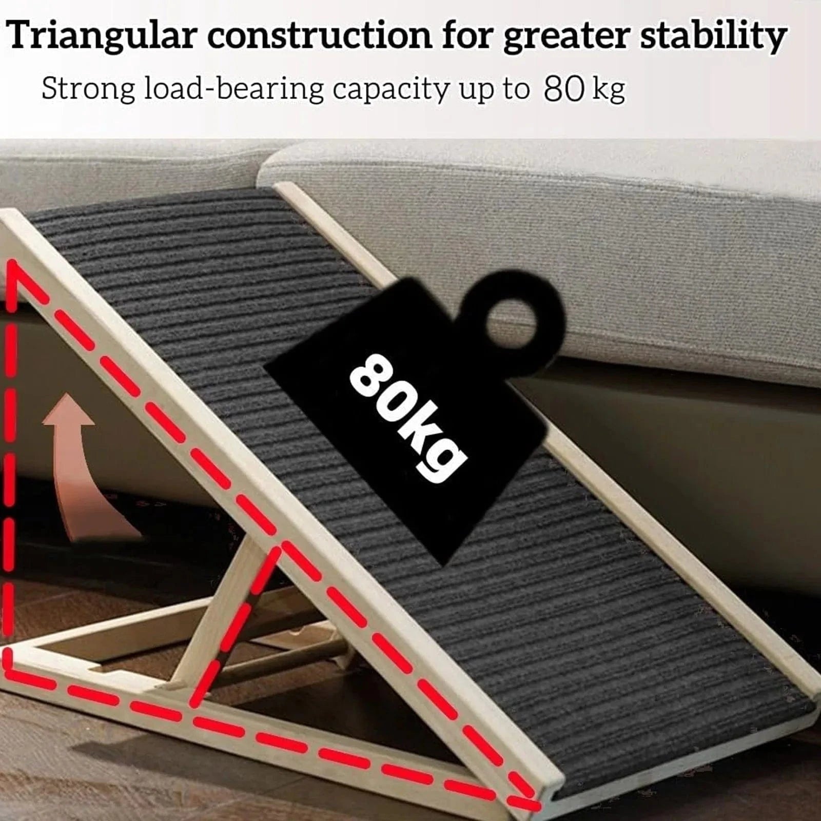 Rampe réglable en bois pour animaux – Escalier antidérapant pliable - One PETS - TOP