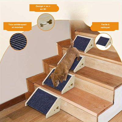 Rampe en bois pour chien portable antiderapante - image 2