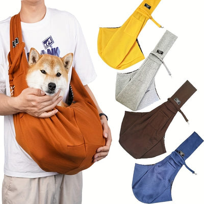 Sac bandoulière pour chien – Transport respirant, pliable et mains libres One PETS-TOP