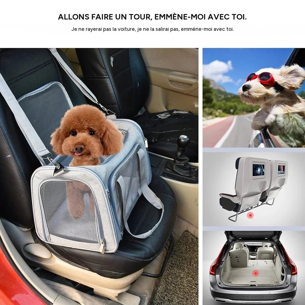 Sac de transport pour chien et chat – sac à dos latéral souple - One PETS-TOP – vue 13