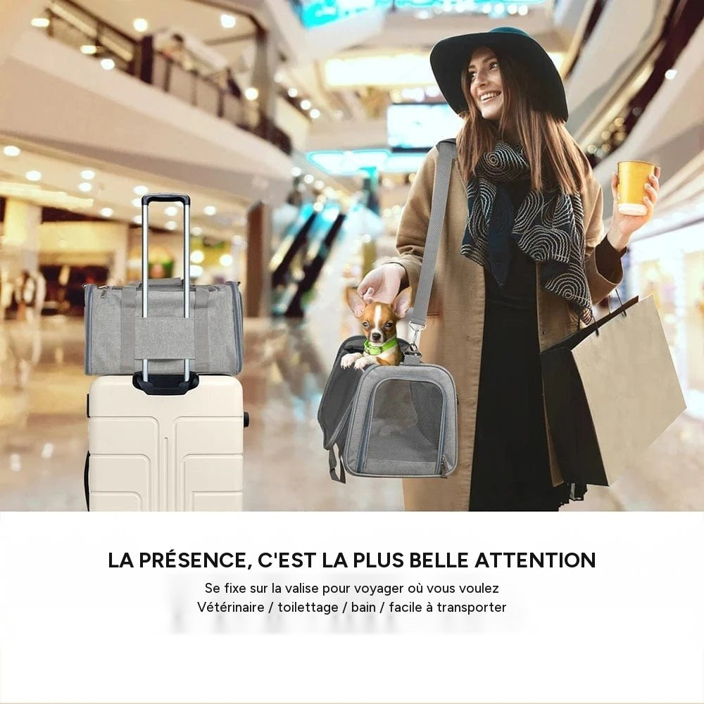 Sac de transport pour chien et chat – sac à dos latéral souple - One PETS-TOP – vue 15
