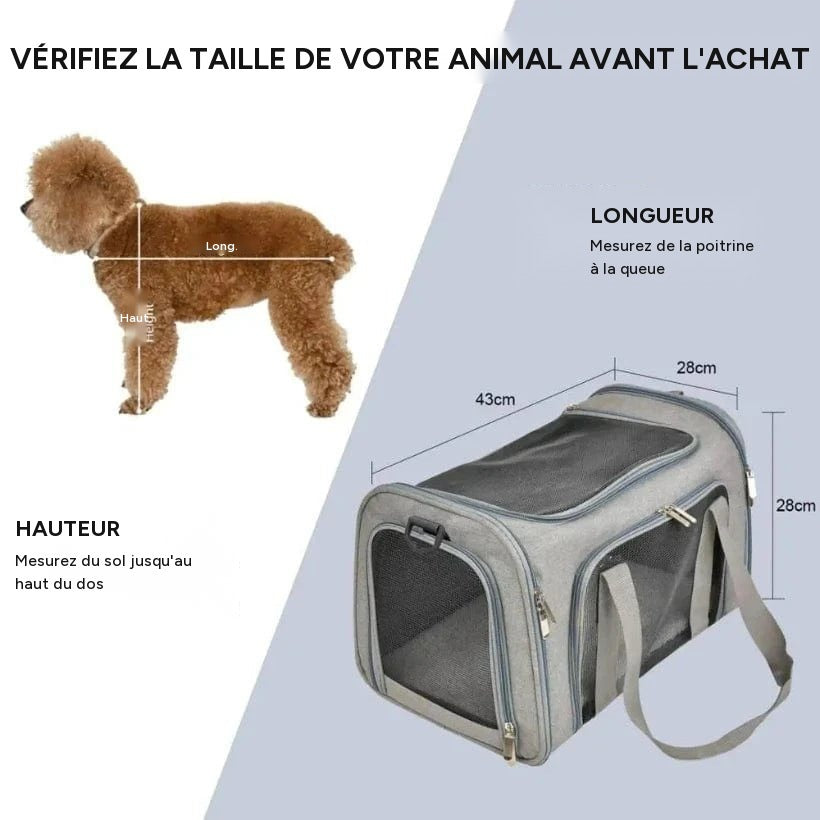 Sac de transport pour chien et chat – sac à dos latéral souple - One PETS-TOP – vue 3