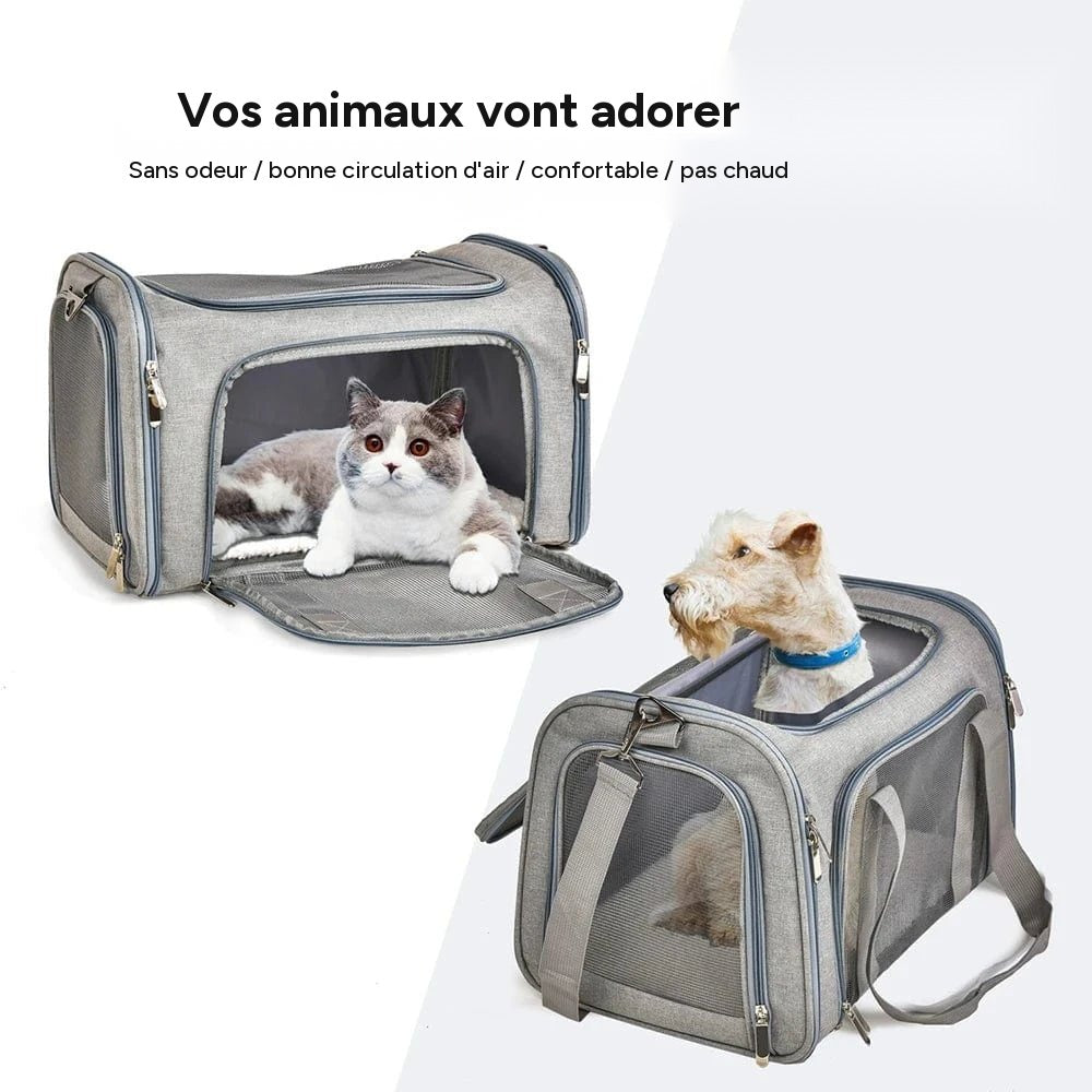 Sac de transport pour chien et chat – sac à dos latéral souple - One PETS-TOP – vue 7
