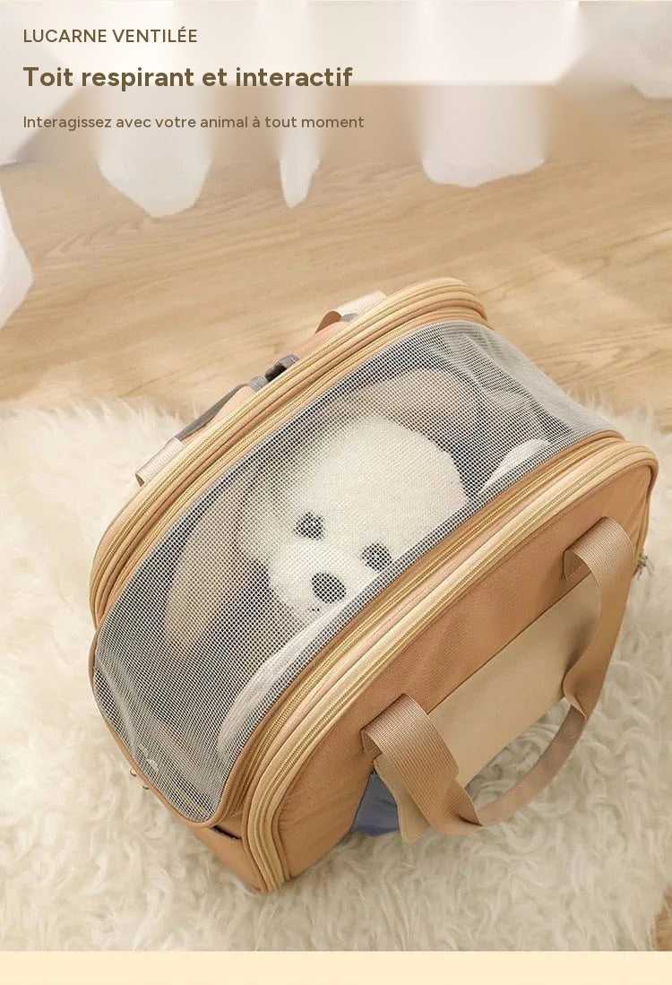 Sac multifonctionnel pour animaux – Sac à dos et bandoulière léger - One PETS-TOP – vue 11