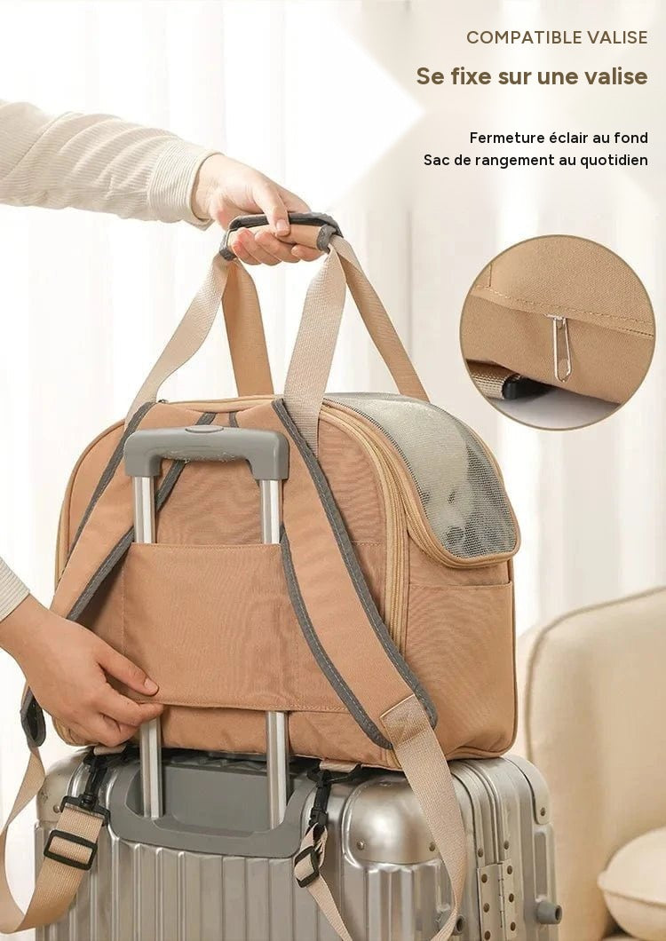 Sac multifonctionnel pour animaux – Sac à dos et bandoulière léger - One PETS-TOP – vue 12