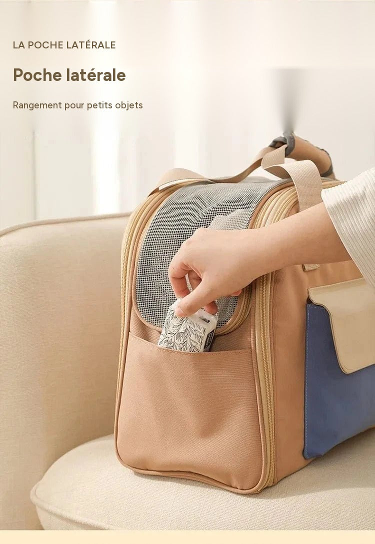 Sac multifonctionnel pour animaux – Sac à dos et bandoulière léger - One PETS-TOP – vue 15