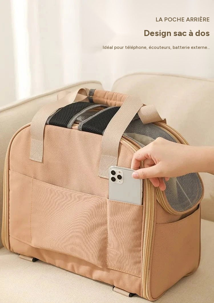 Sac multifonctionnel pour animaux – Sac à dos et bandoulière léger - One PETS-TOP – vue 16