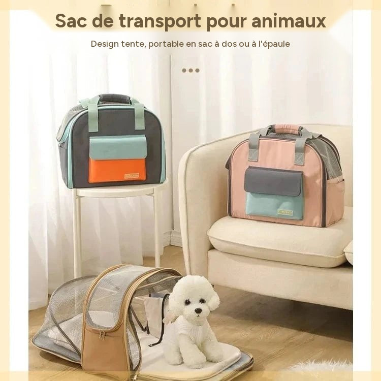 Sac multifonctionnel pour animaux – Sac à dos et bandoulière léger - One PETS-TOP – vue 3