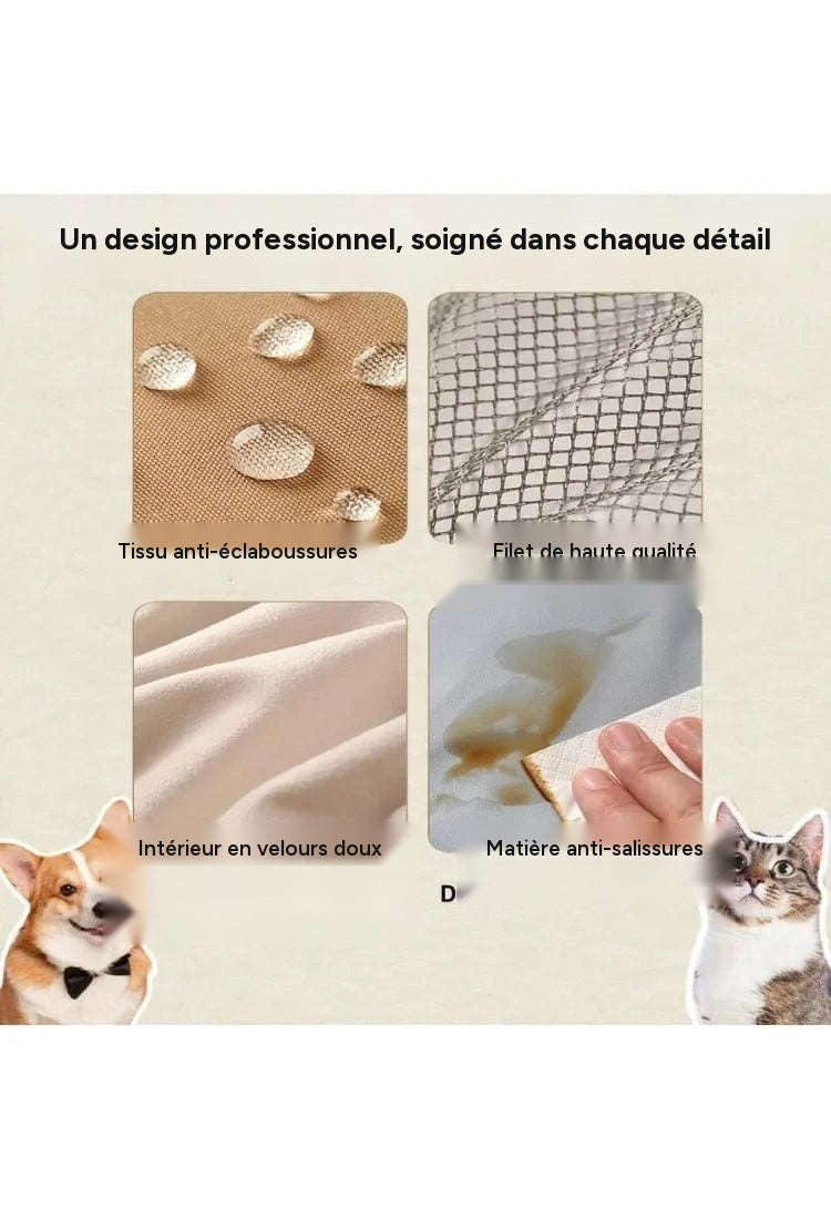 Sac multifonctionnel pour animaux – Sac à dos et bandoulière léger - One PETS-TOP – vue 8
