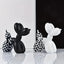 Sculpture chien ballon moderne noir et blanc – Décoration design - One PETS - TOP