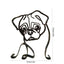 Sculpture De Chien En Métal Minimaliste - One PETS-TOP