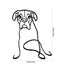 Sculpture De Chien En Métal Minimaliste - One PETS-TOP