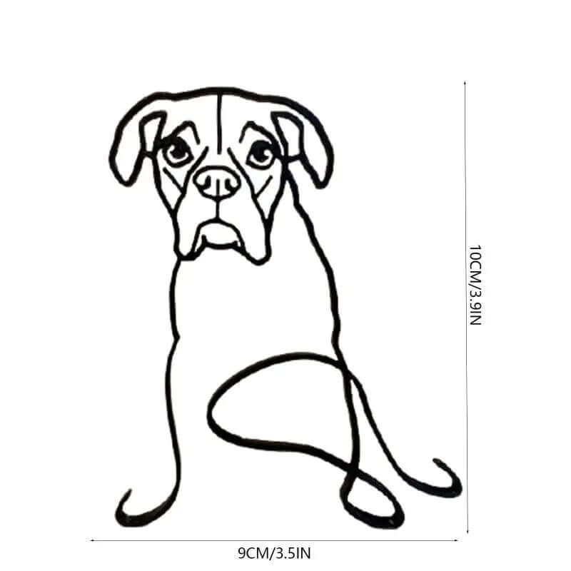 Sculpture De Chien En Métal Minimaliste - One PETS-TOP