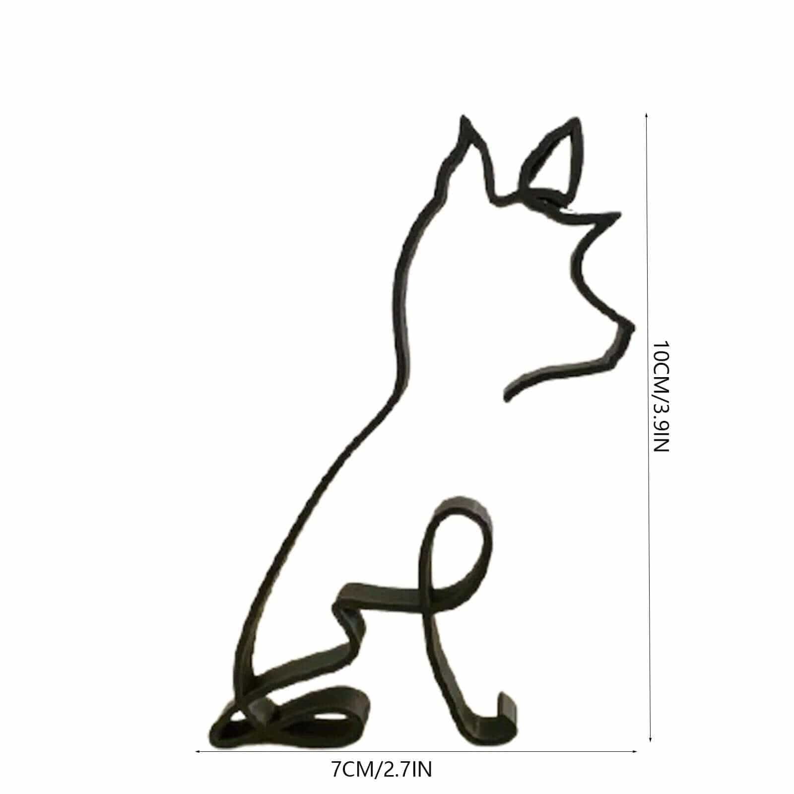 Sculpture De Chien En Métal Minimaliste - One PETS - TOP