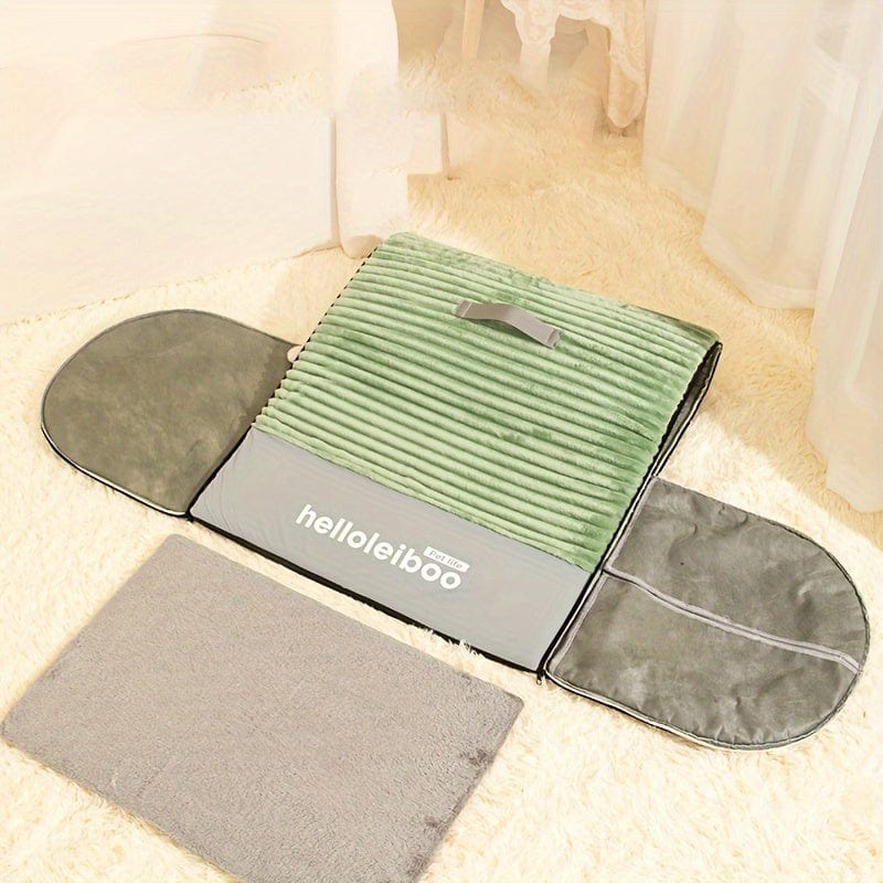 Soft Sanctuary, All-Season Cozy Dog & Cat Bed - Enclosed, Washable Nylon Tent with Non-Slip Bottom for Small to Large Pets - Brown One PETS-TOP