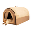 Soft Sanctuary, All-Season Cozy Dog & Cat Bed - Enclosed, Washable Nylon Tent with Non-Slip Bottom for Small to Large Pets - Brown One PETS-TOP