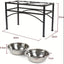 Station d’alimentation surélevée pour chien – Double gamelle inox & support métal 42*22*27CM One PETS-TOP