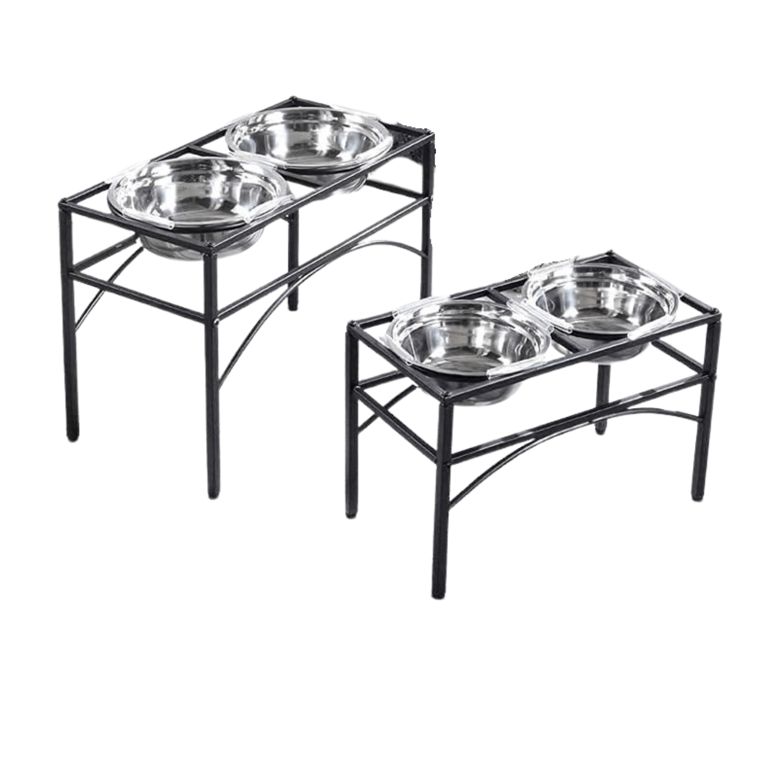 Station d’alimentation surélevée pour chien – Double gamelle inox & support métal 42*22*27CM One PETS-TOP