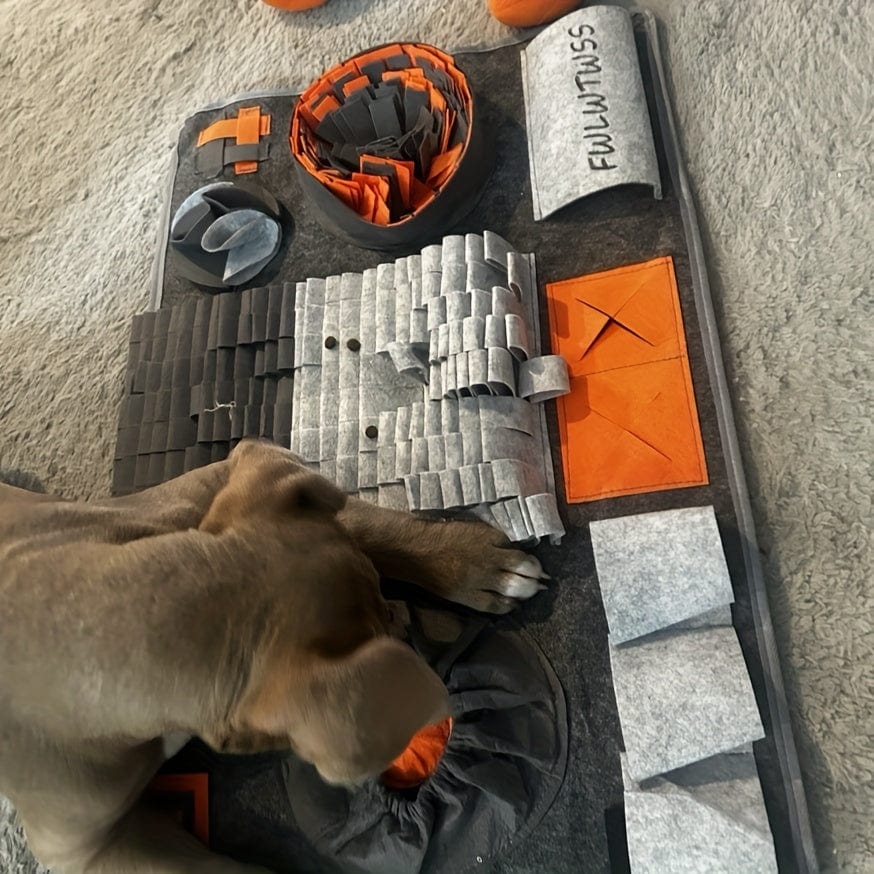 Tapis de fouille interactif XXL pour chien – Dressage, jeu & récompenses Orange One PETS-TOP