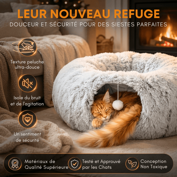 Tunnel chat confortable 2 en 1