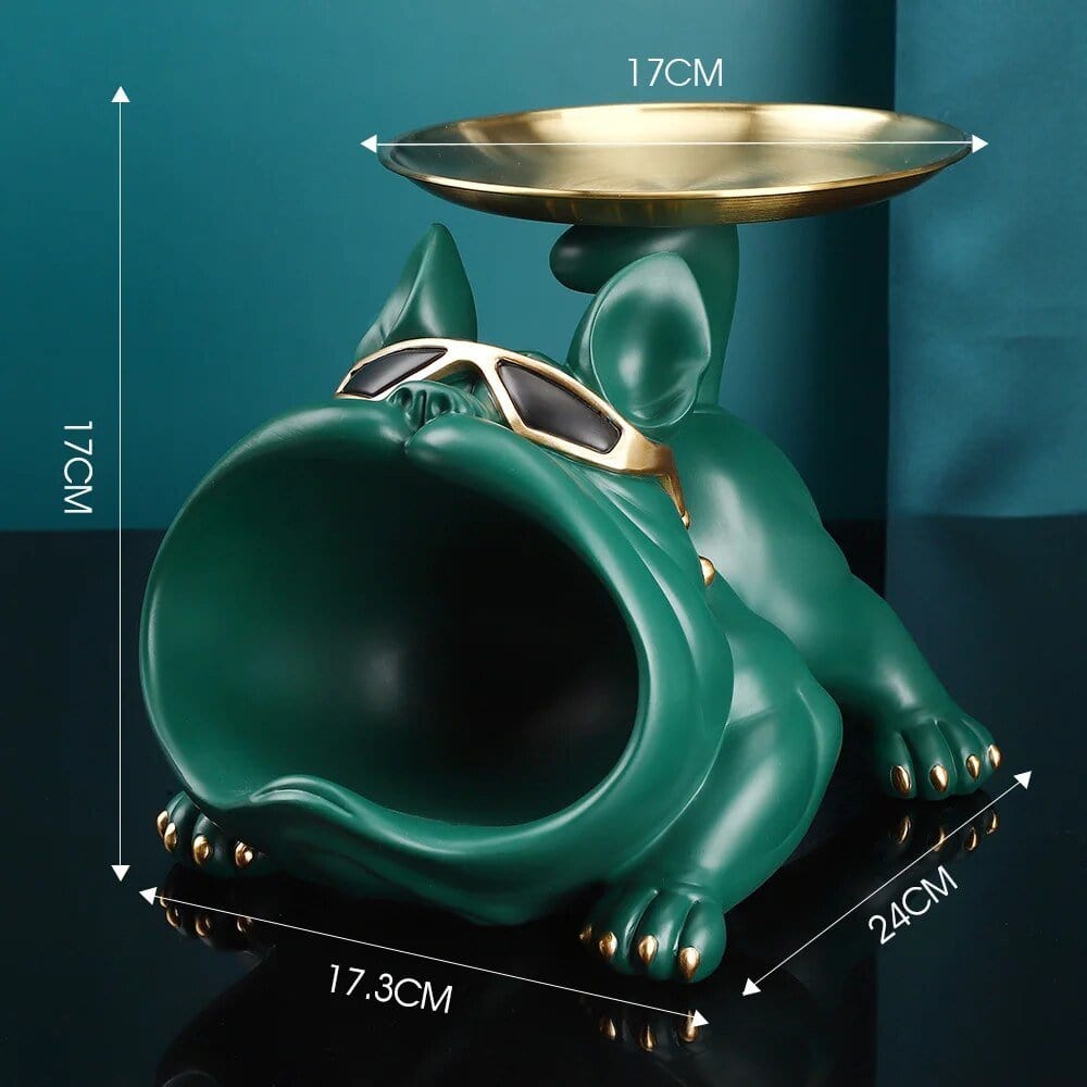 Bulldog Chic - Table De Rangement Et Décoration Green One PETS-TOP