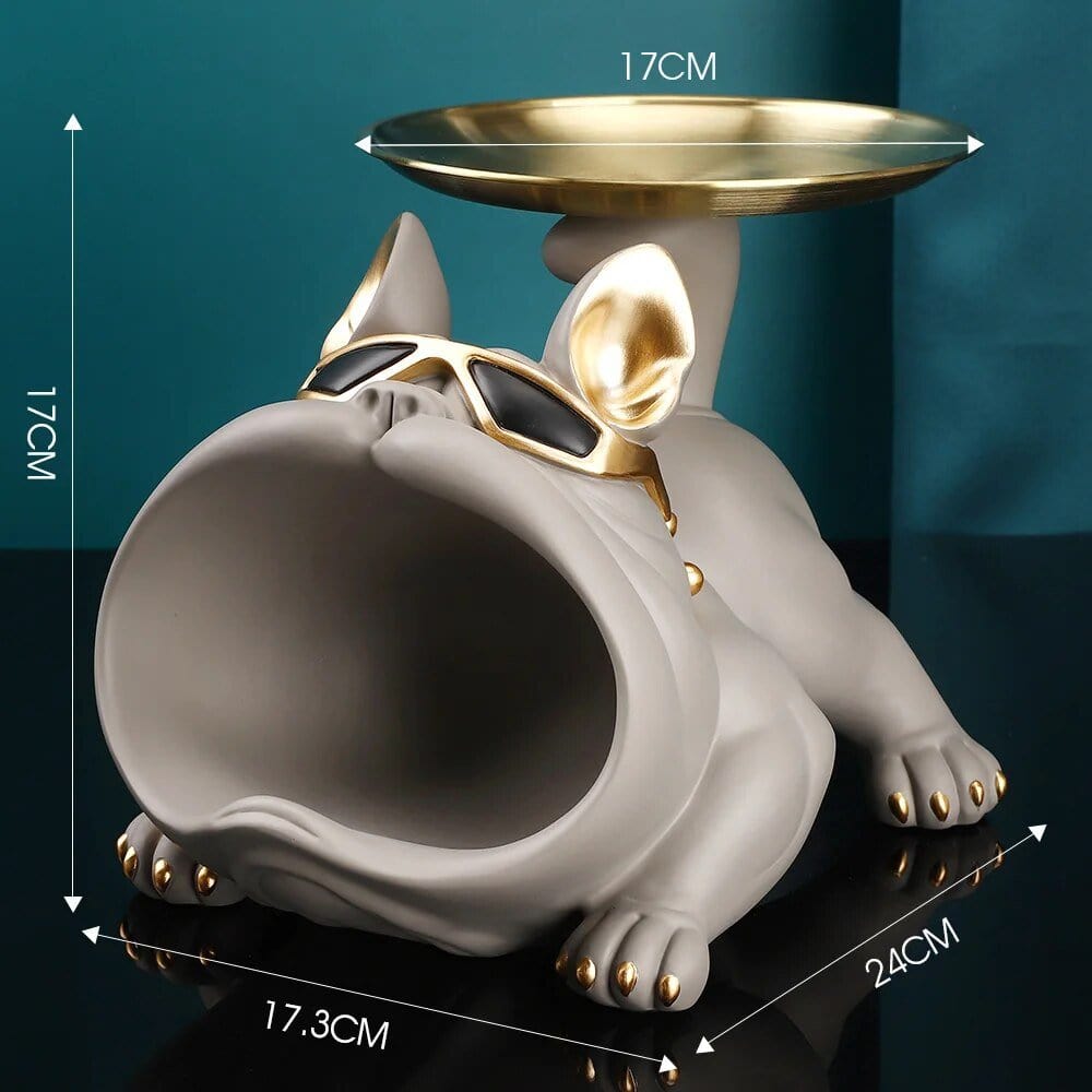 Bulldog Chic - Table De Rangement Et Décoration grey One PETS-TOP