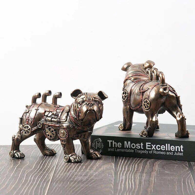 Bulldog Steampunk: Ornament Rétro & Unique Pour Déco - One PETS - TOP