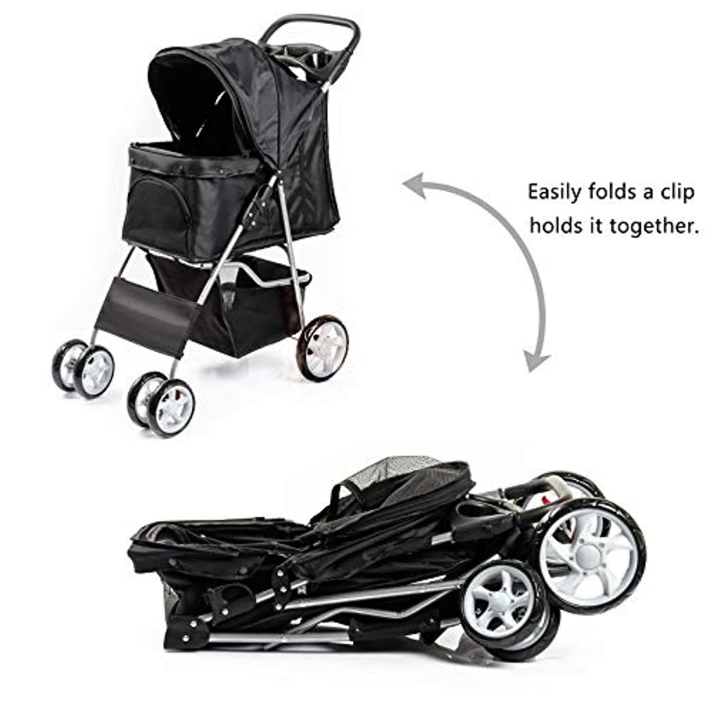 Chariot De Luxe Pour Animaux De Compagnie Rose One PETS-TOP