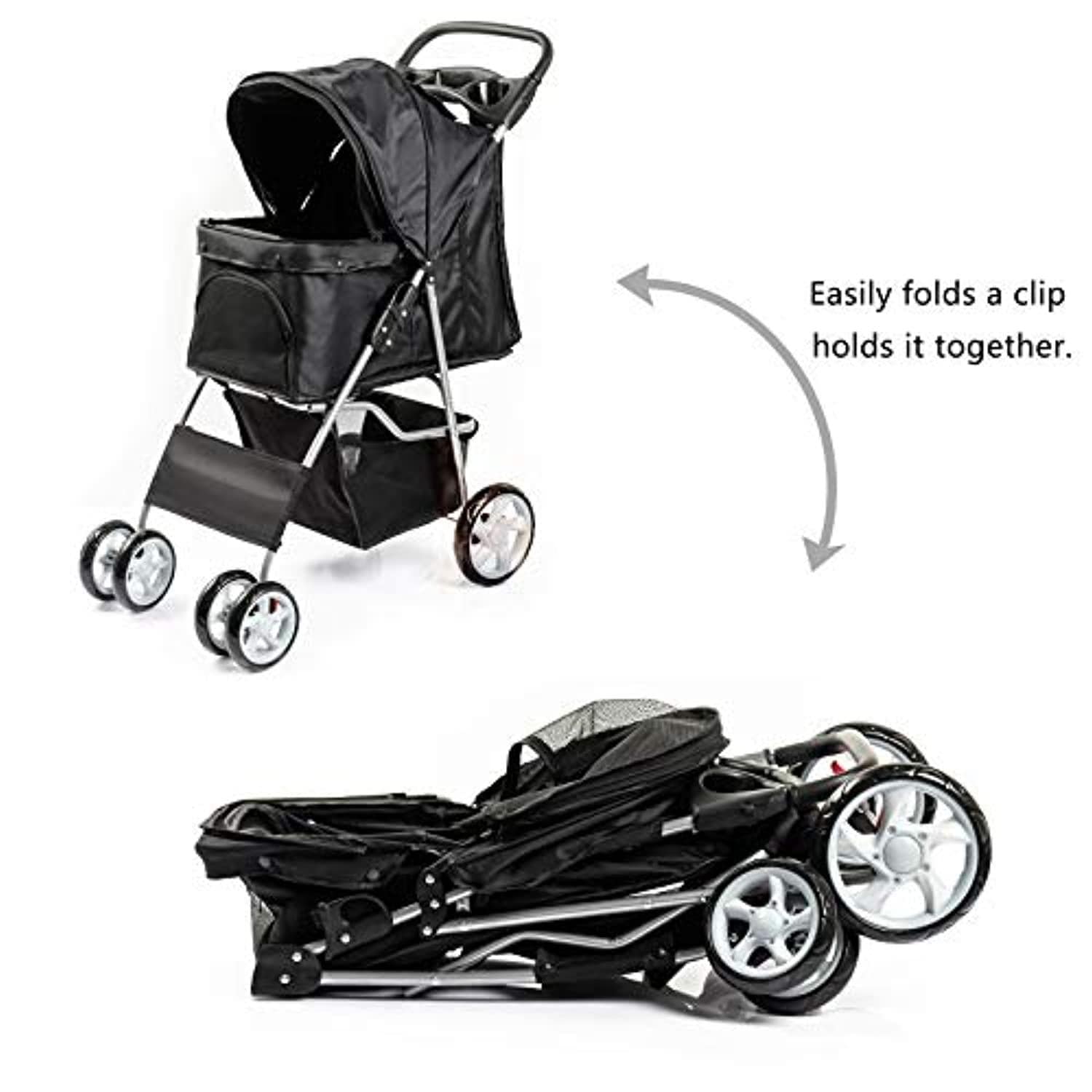 Chariot De Luxe Pour Animaux De Compagnie Rose One PETS-TOP